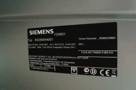 Vinotéka chladnice Siemens KS38WA40